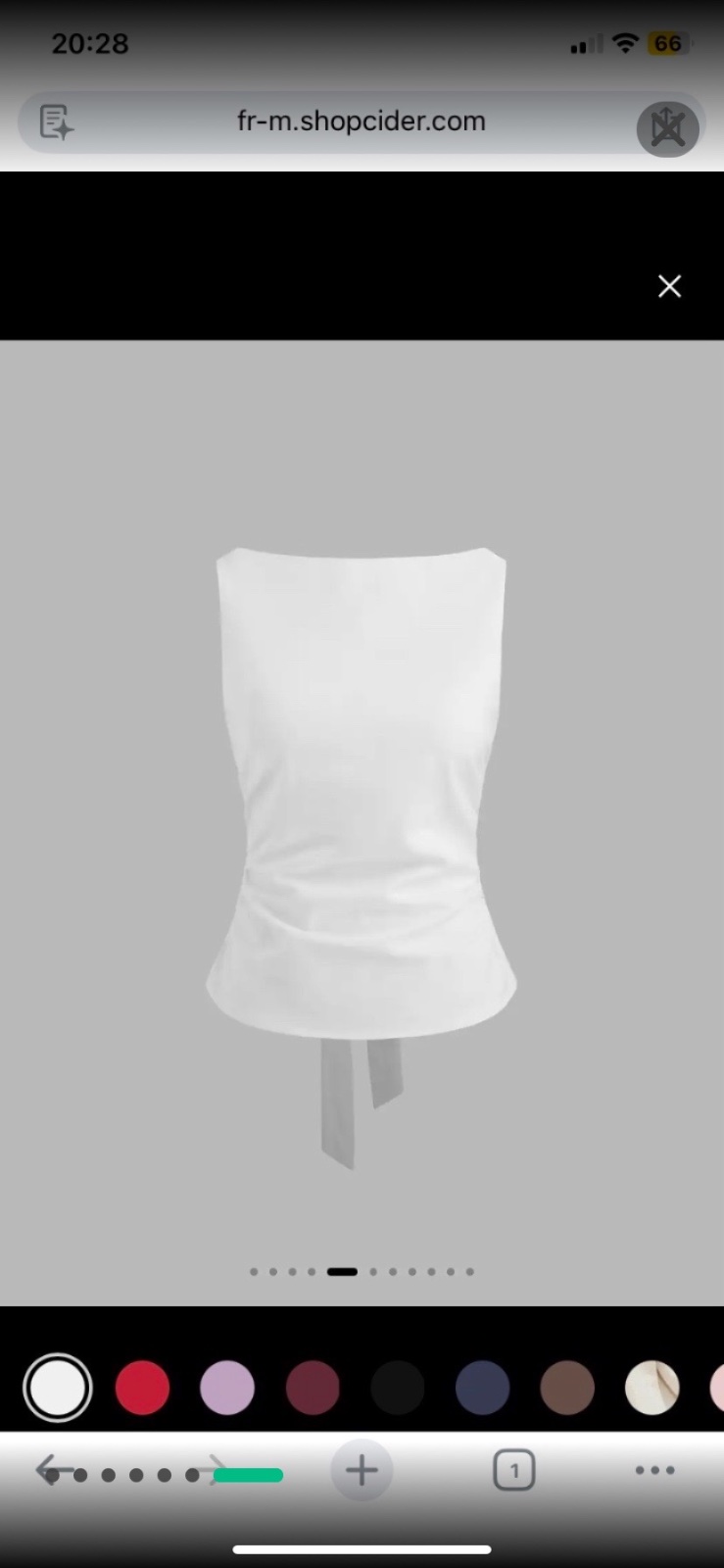 Haut blanc  avec noeud au dos jamais porte 
