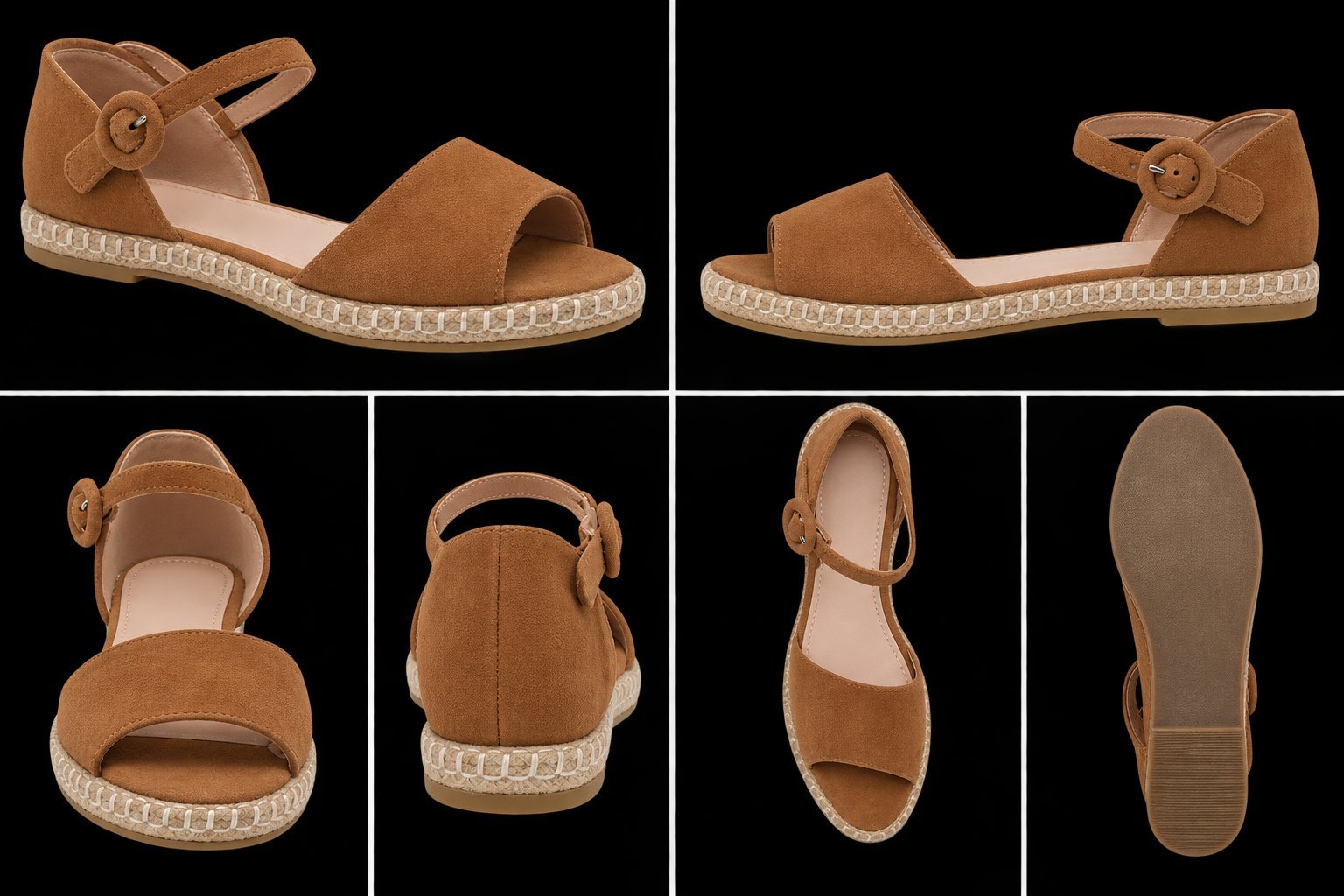 Sandales femme couleur camel 🤎