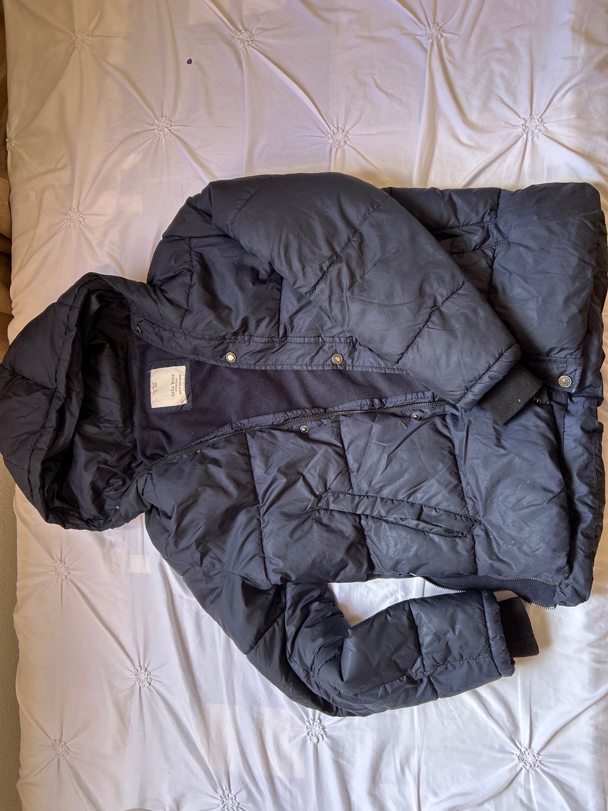 Manteau bleu marine zara 