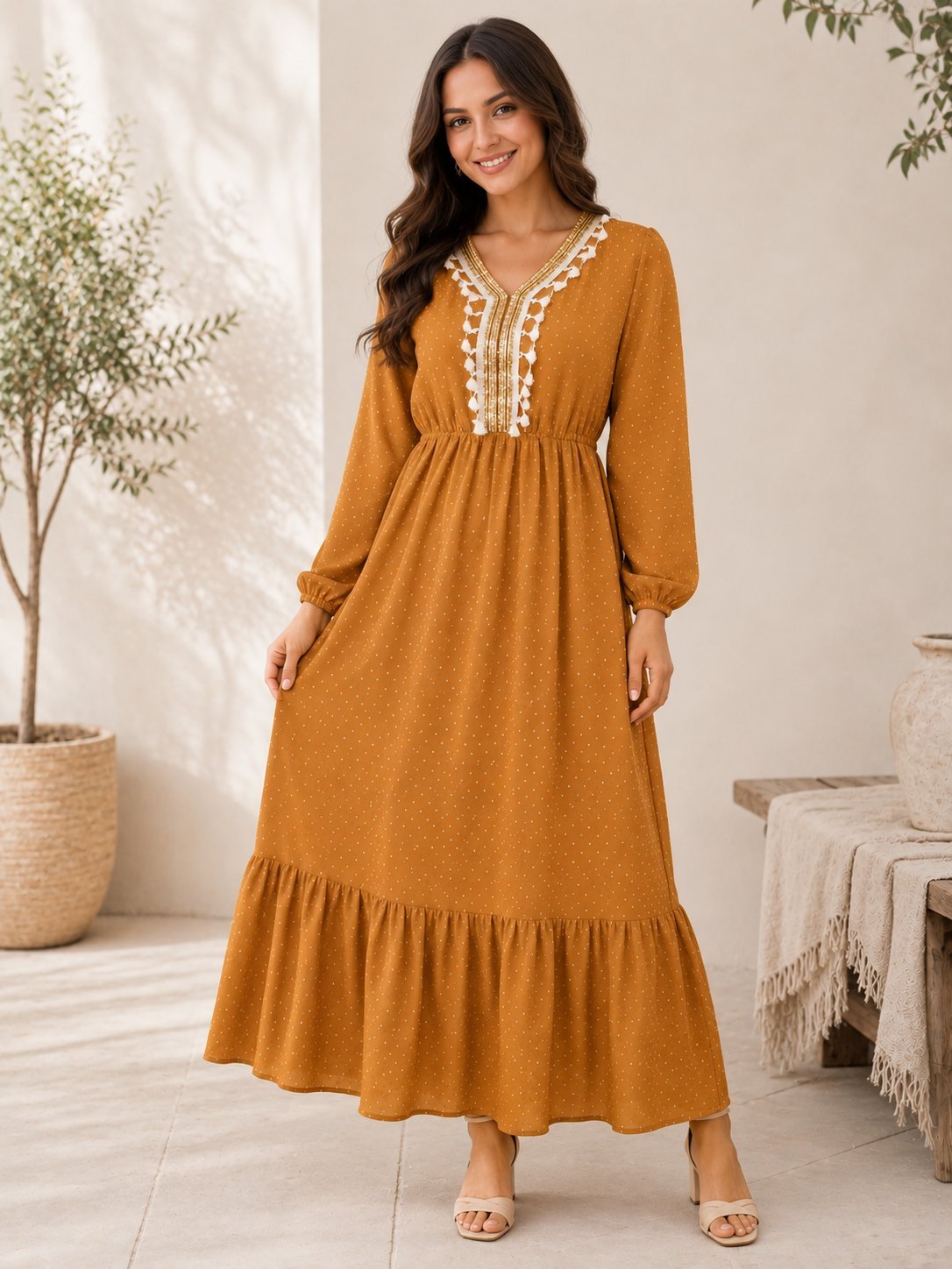 Belle robe motarde🧡🧡tessu fluide♥️🌹 très bonne état 🌹