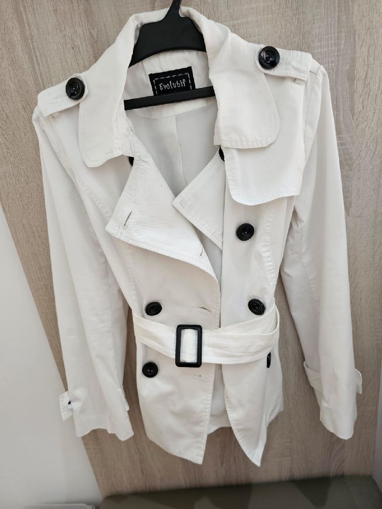 Trench / manteau léger femme – Blanc taille M
