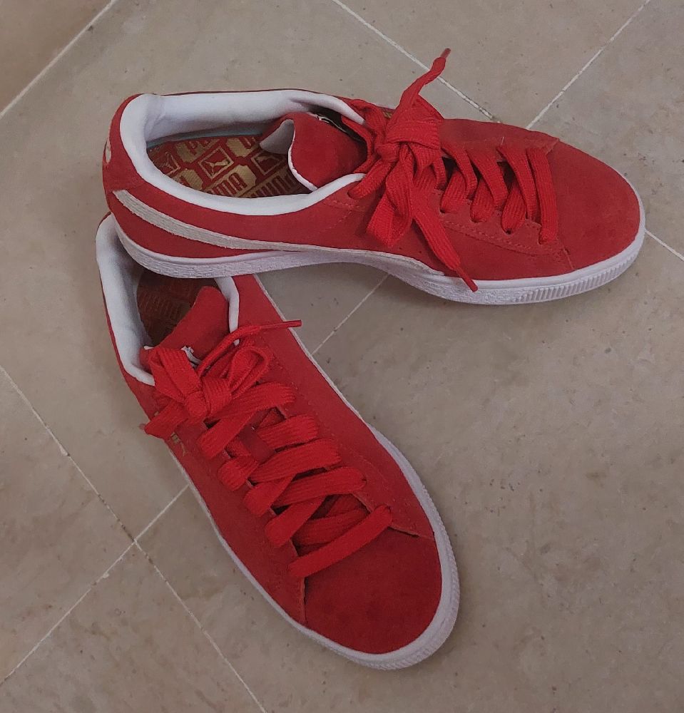 Puma rouge et blanc 