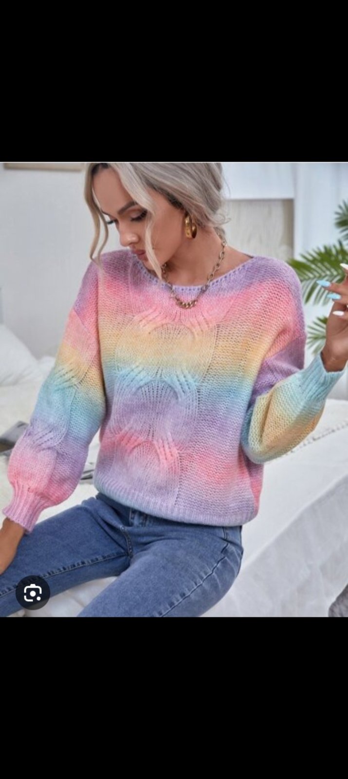 Pull en laine multicolore shein taille s 