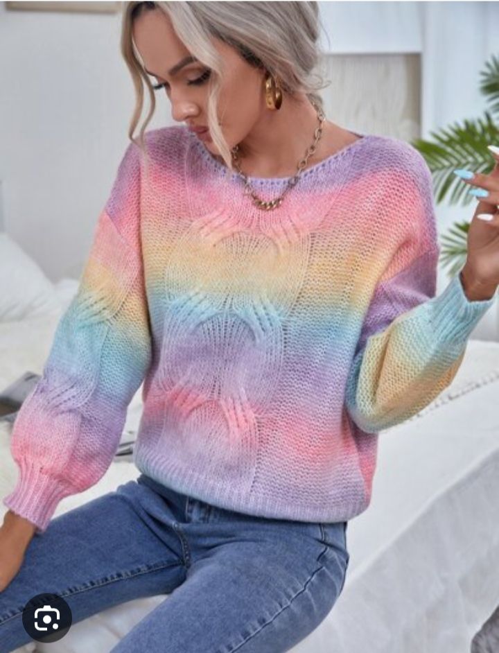 Pull en laine multicolore taille S de la marque shein 