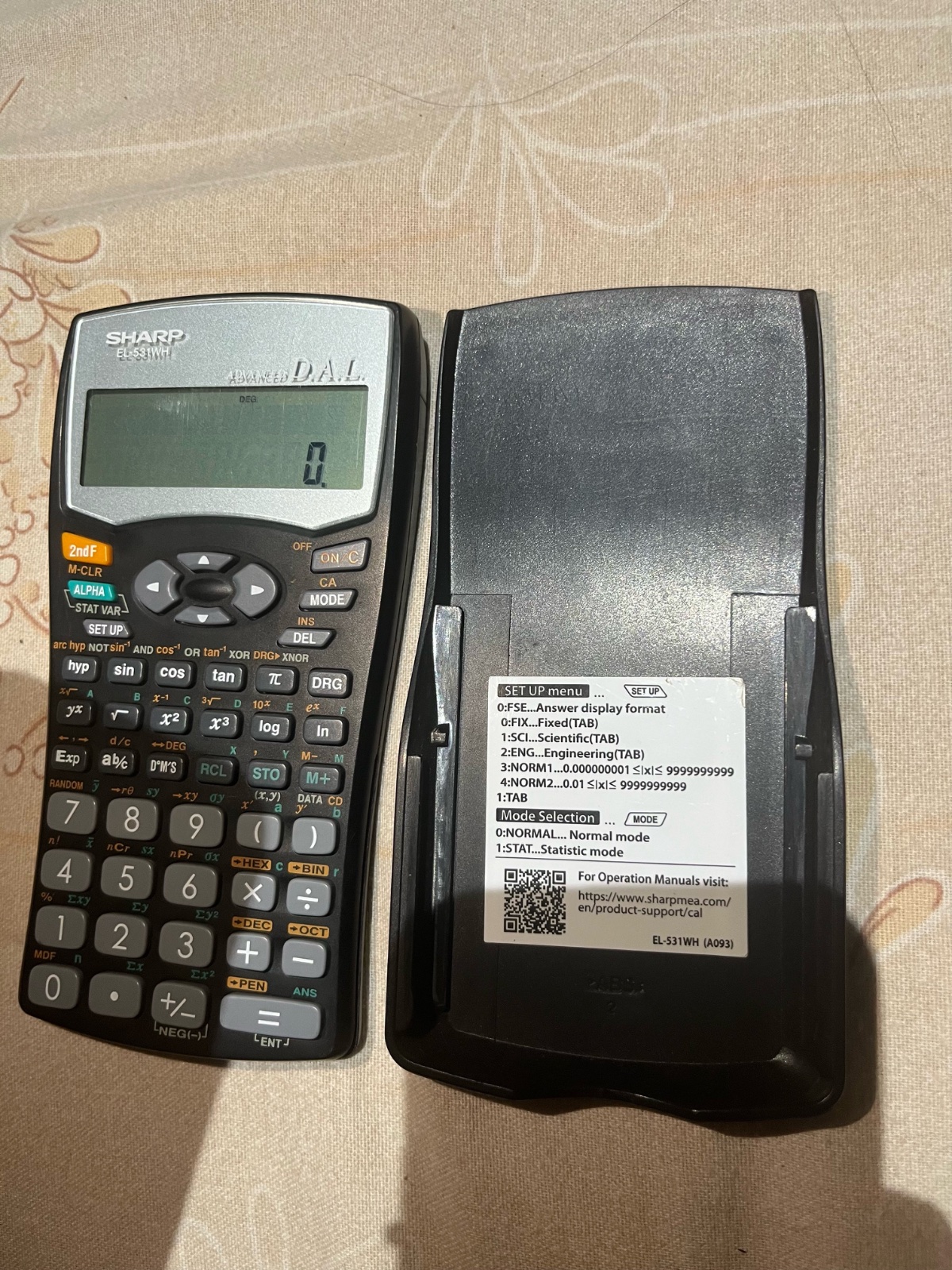 Calculatrice Scientifique Sharp EL-531WH (Advanced D.A.L.) – Excellent État