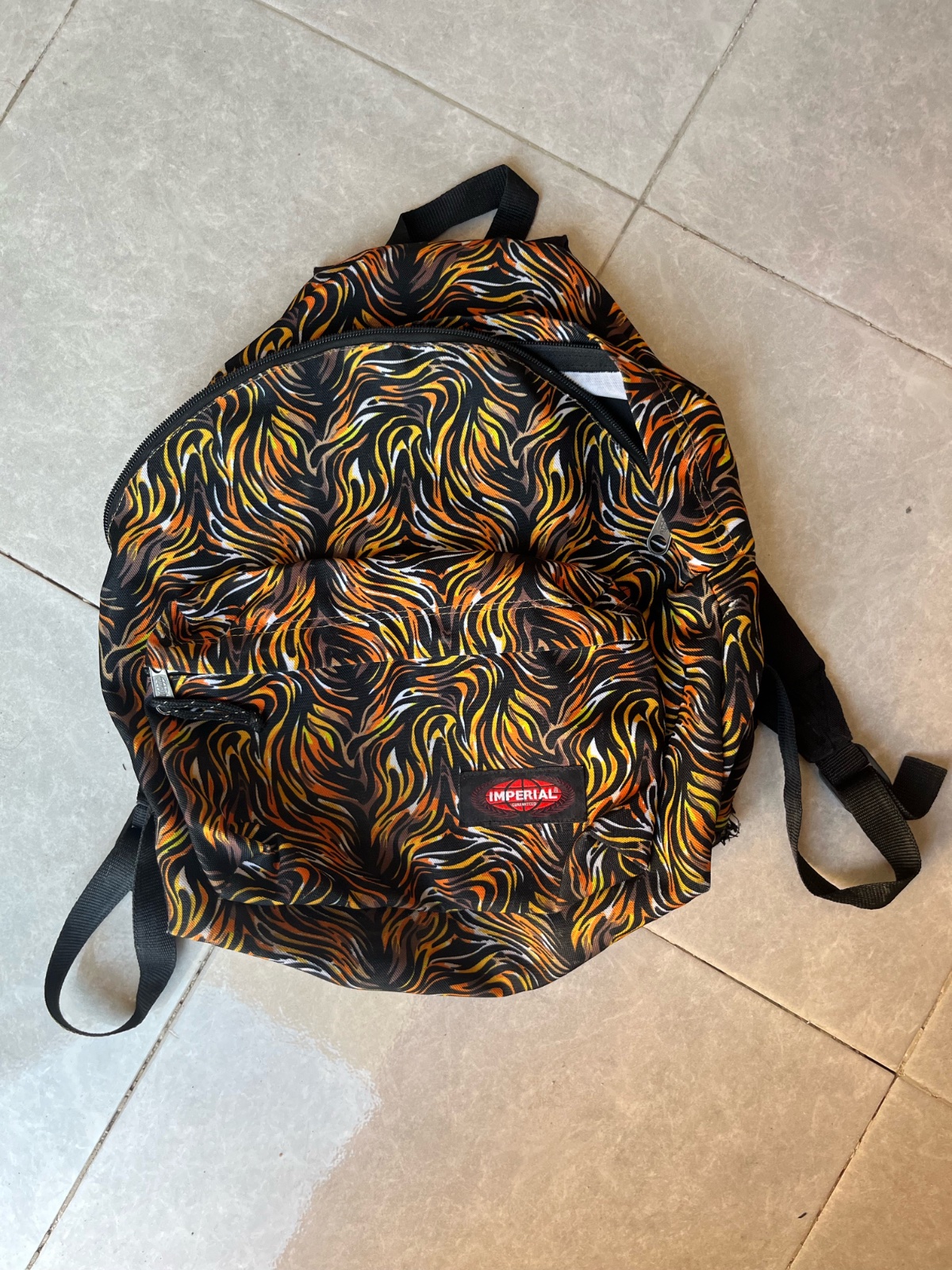 Sac à dos mixte Imperial - Motif zèbre / tigré orange et noir