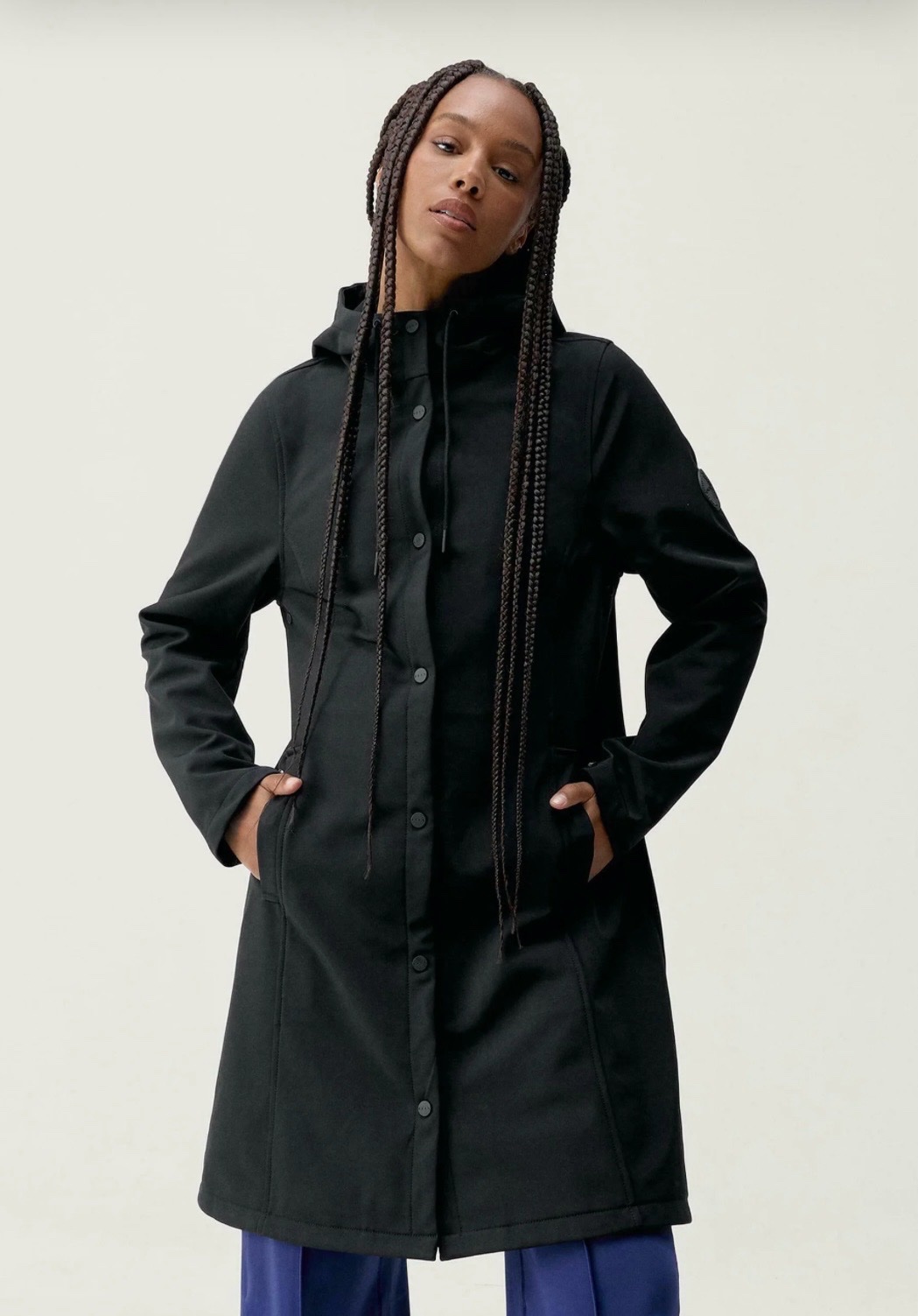 Manteau Long à Capuche 