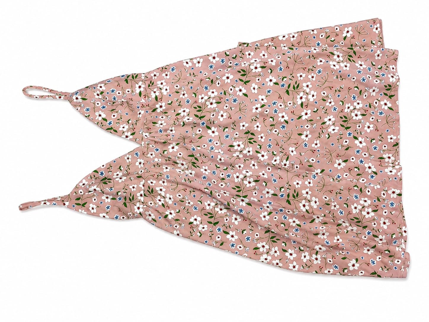 Robe rose pâle ornée de roses