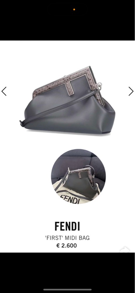 Sac fendi first gris