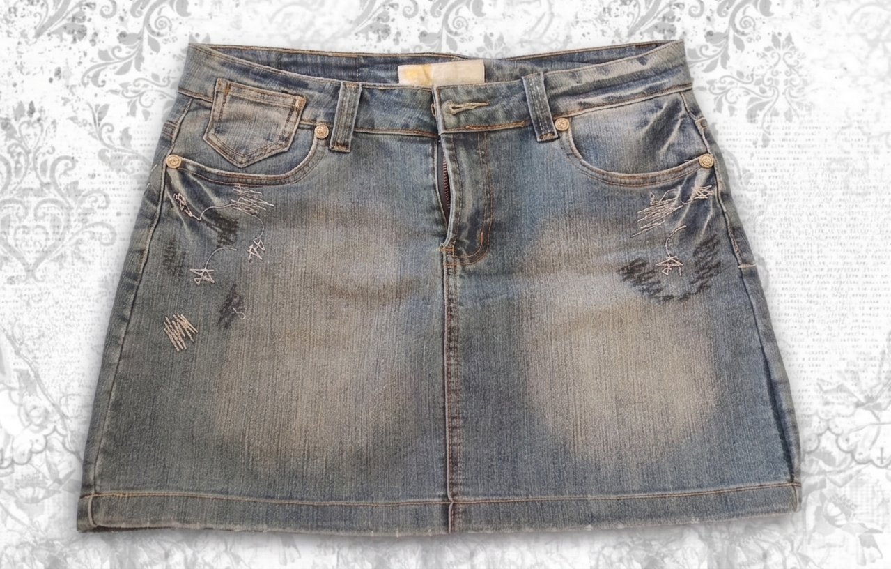 Denim mini skirt 