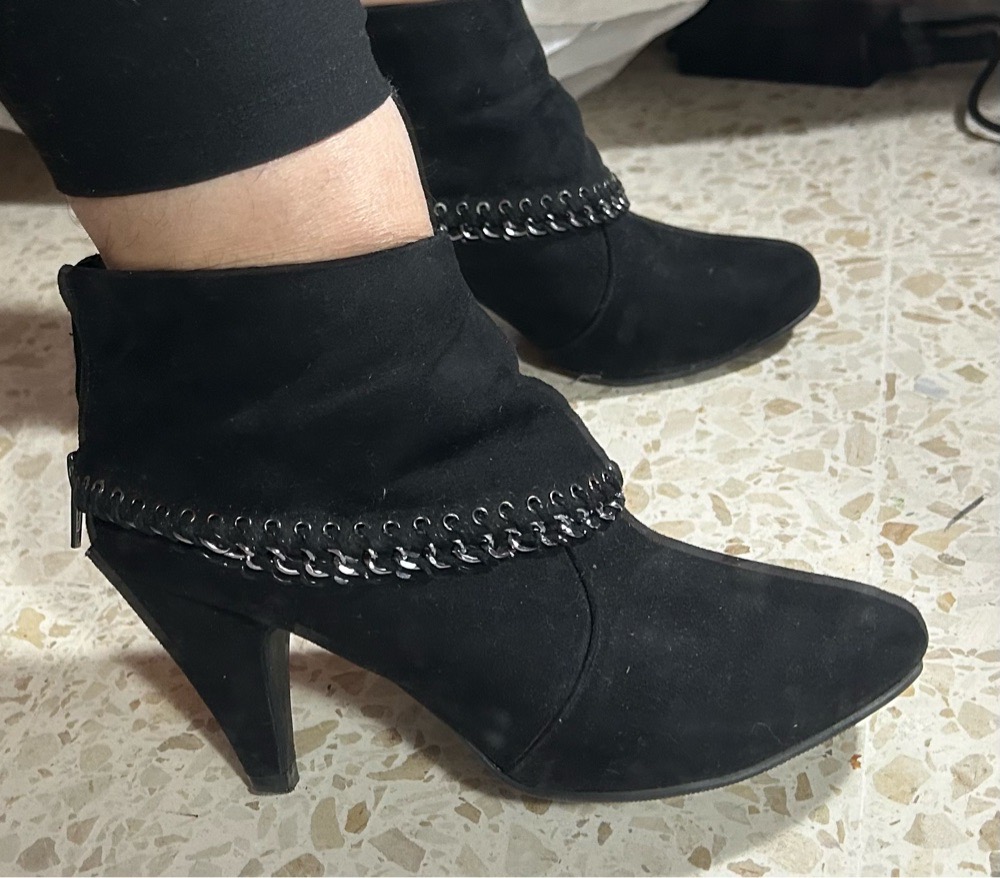 Bottines noirs daim