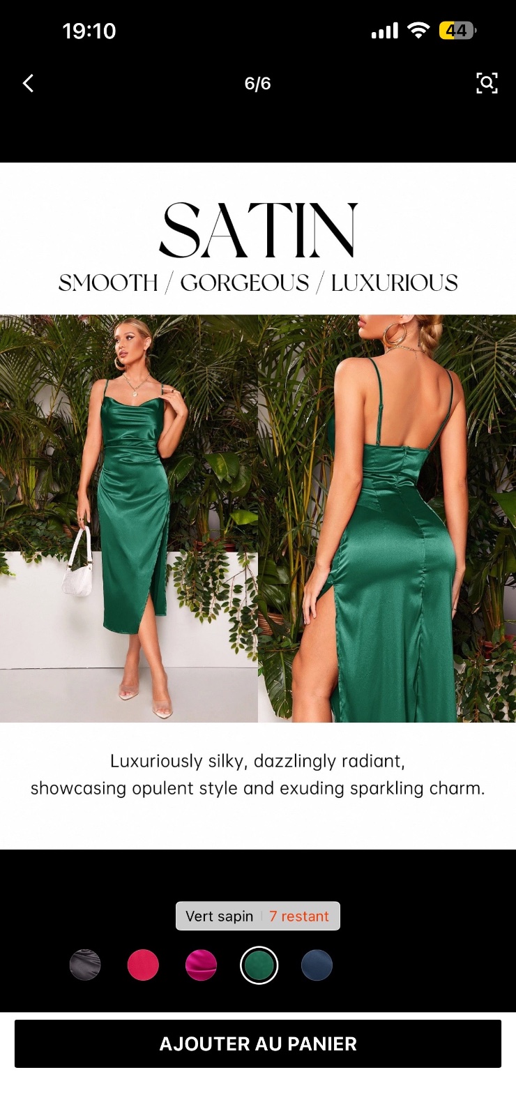 Robe en satin soirée