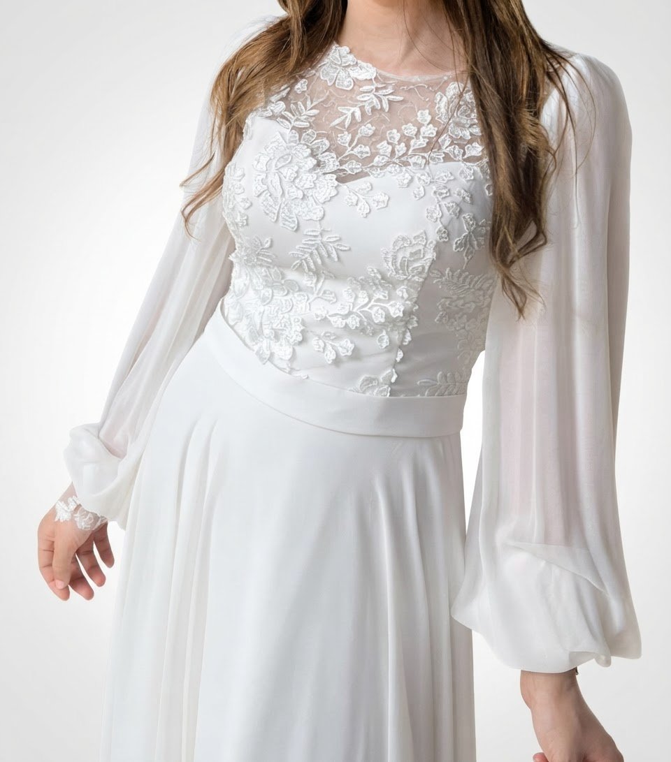 🌸 Robe de soirée / cérémonie blanche à dentelle ✨