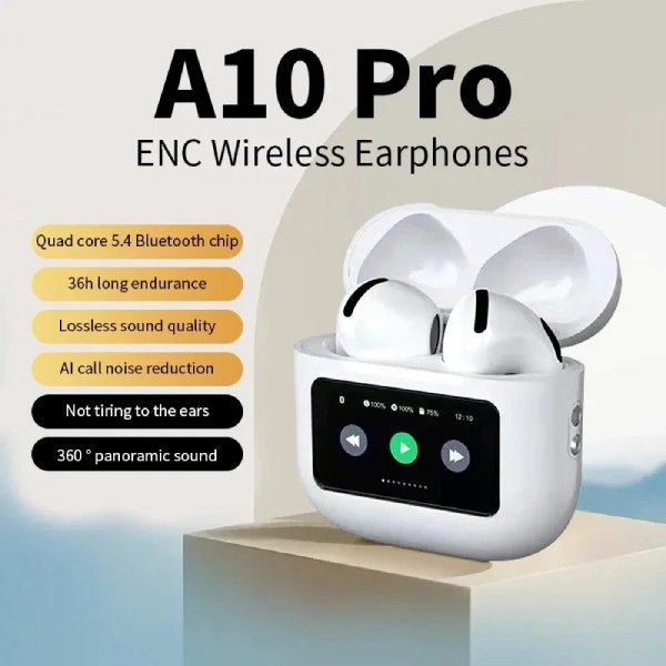 AirPods A10 Pro – Afficheur LED Tactile – Bluetooth 5.4