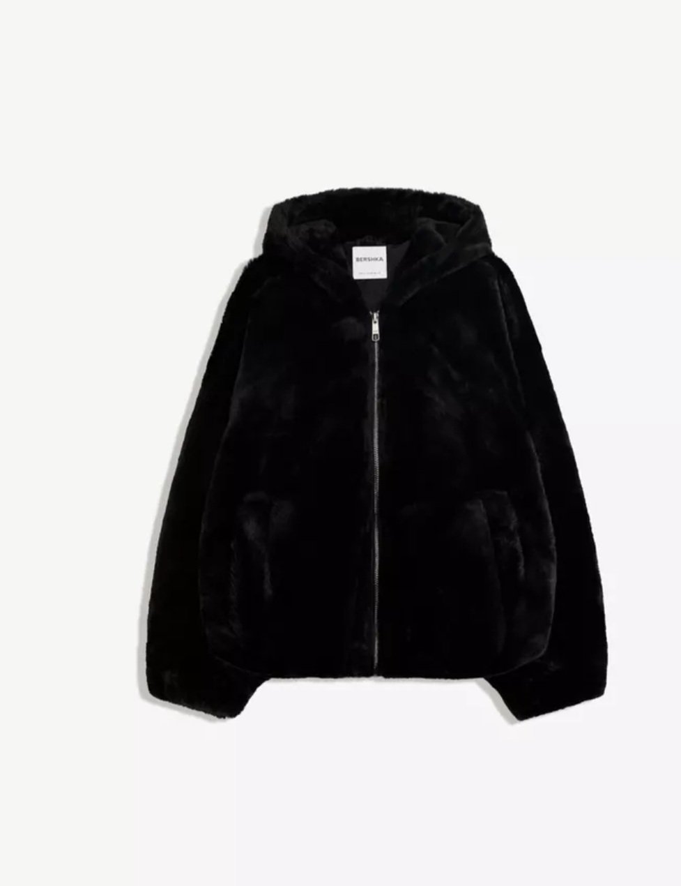 Veste fourrure noir