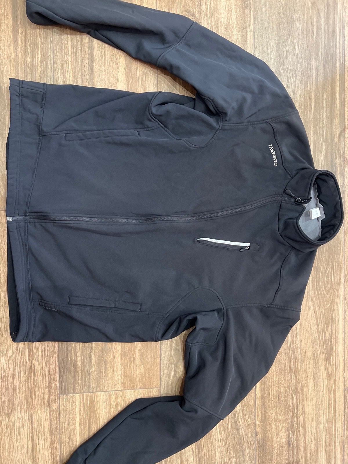 Veste monteau Softshell noire Tribord (Decathlon) coupe-vent et déperlante