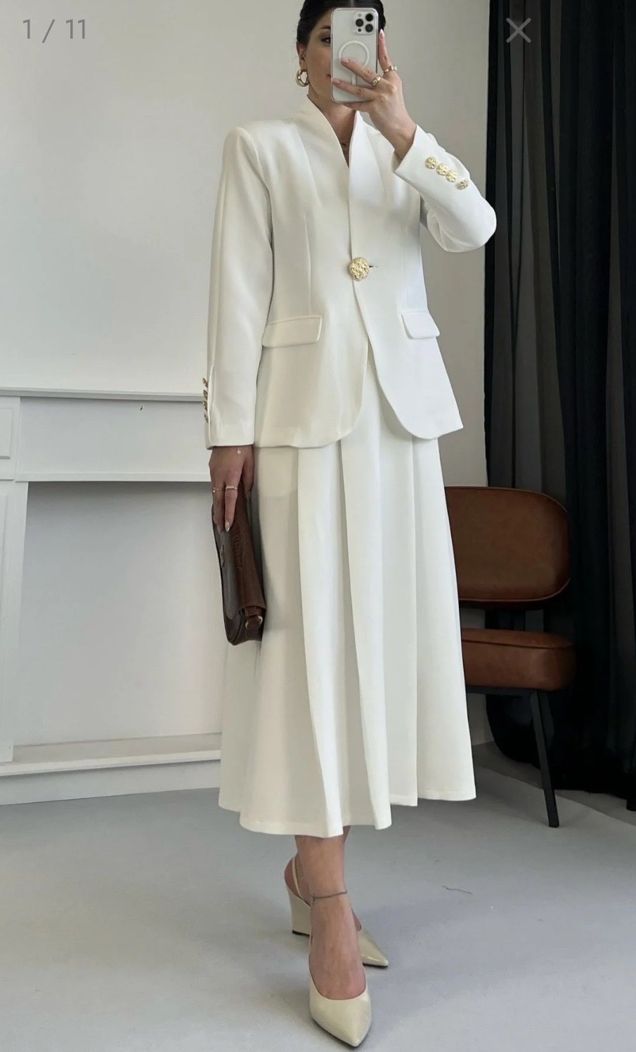 Set chic :Blazer +jupe importée🇹🇷 taille S avec coupe oversize  