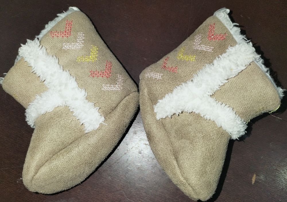 chaussons bb en peau de mouton 