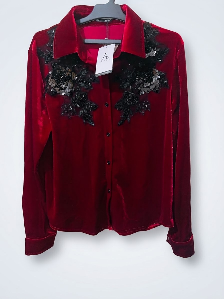 Chemise femme velour