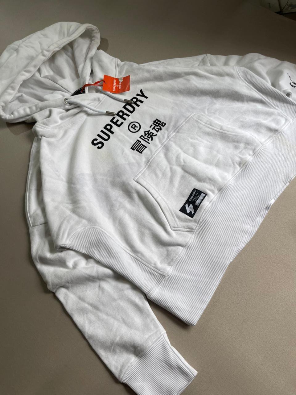Superdry Hoodie - "Premium Goods" White Edition