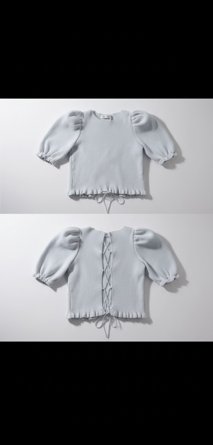 Pull zara bleu clair 🩵🐬jamais porté à epaules bouffantes 