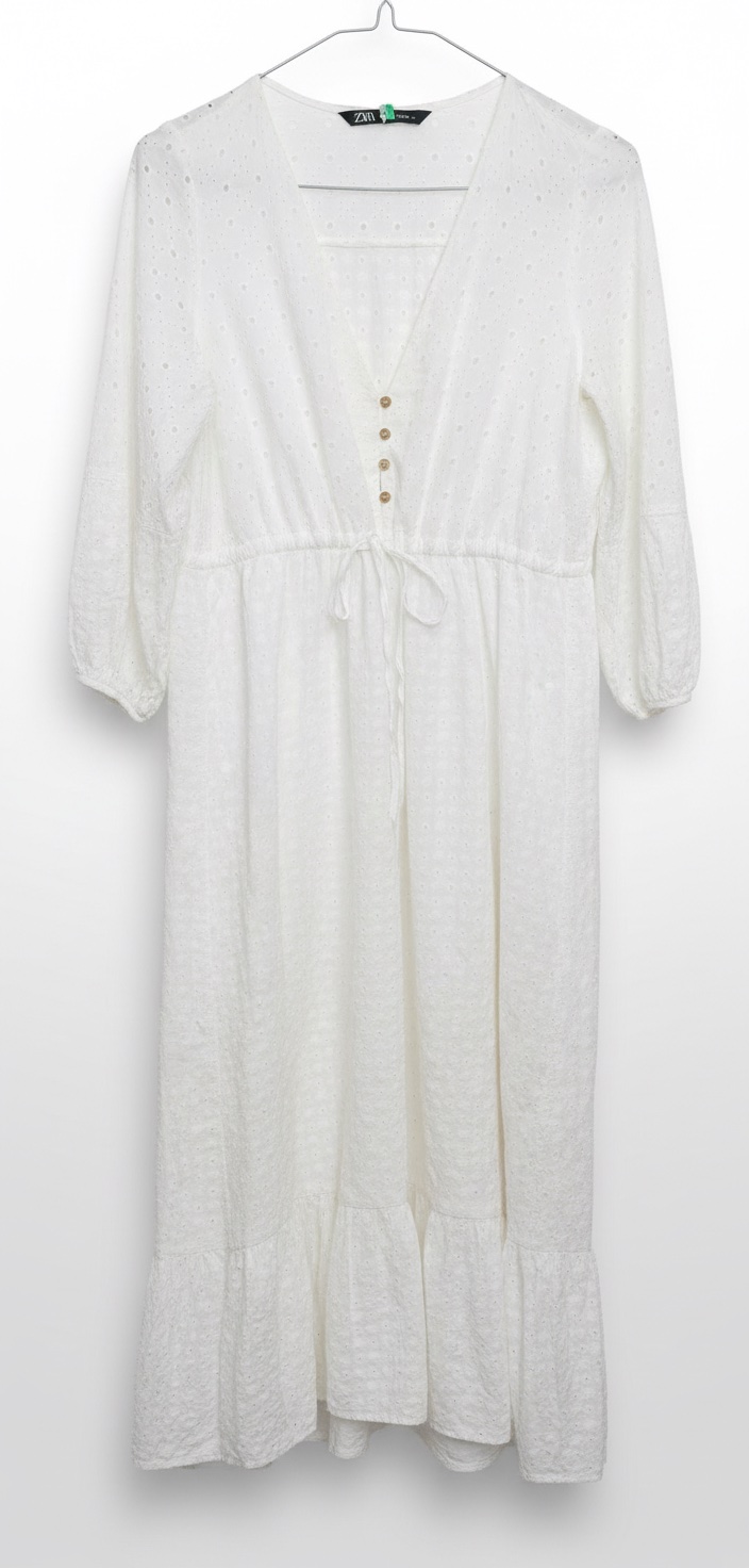 Robe broderie anglaise manches 3/4 