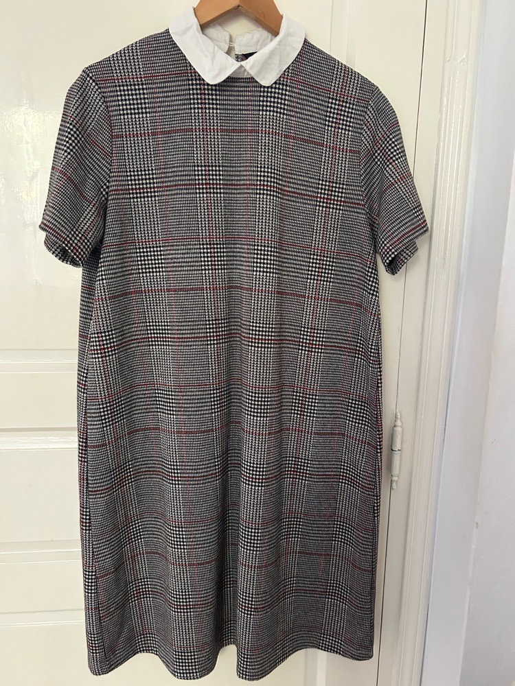 Robe à carreaux style Preppy~ avec un col chemise trés mignon 