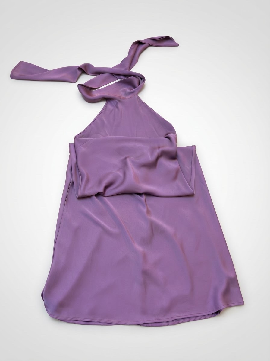Robe dos nu satin Shein