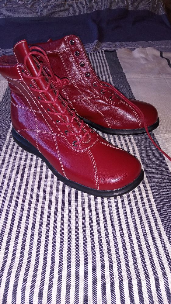 bottines rouge bordeaux