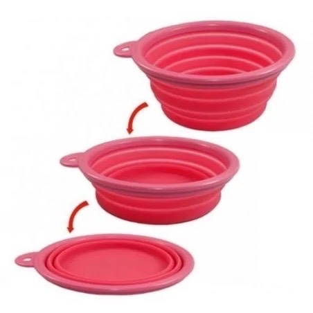 Gamelle de voyage pliable en silicone - Marque CROCI (Neuve)