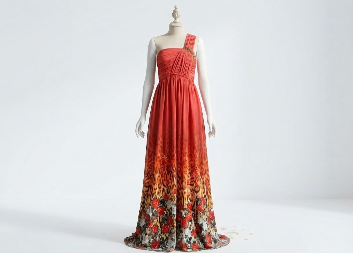 Robe longue Mango Rouge