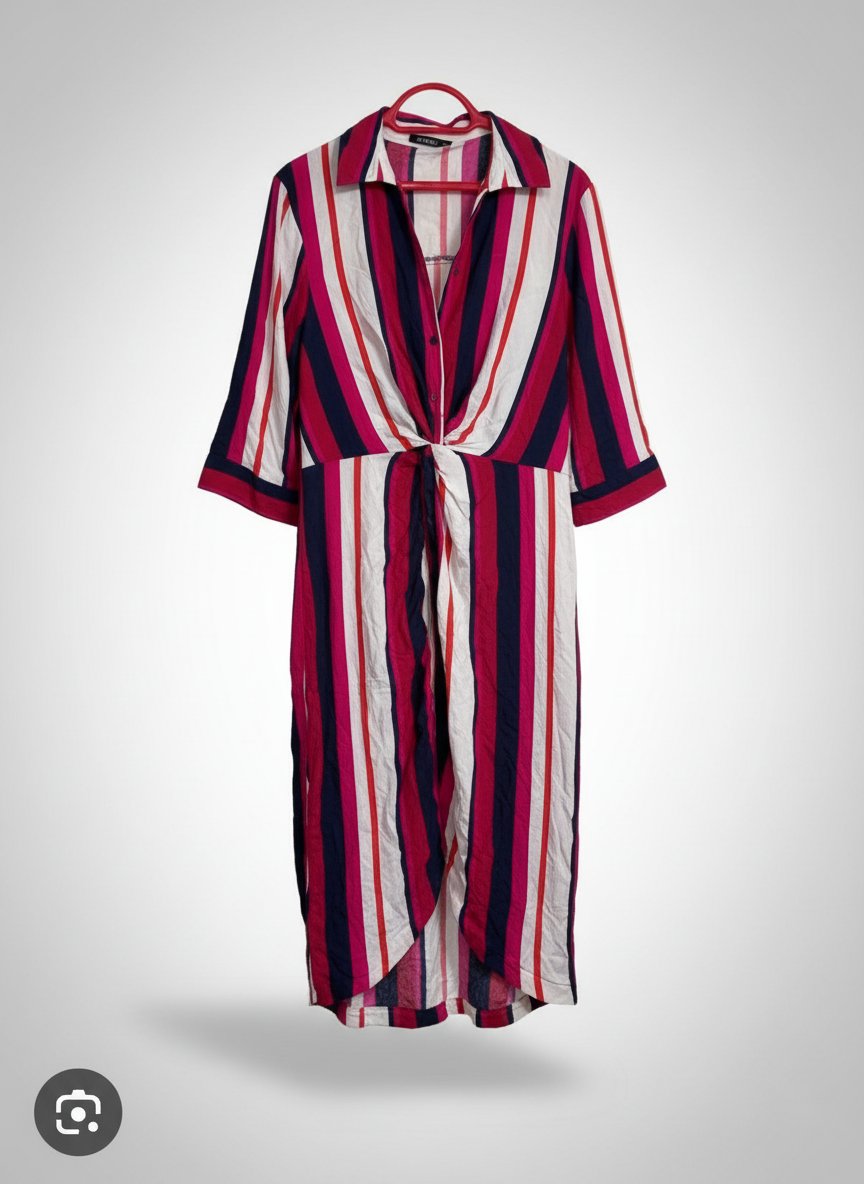 Robe midi à rayures Bershka (Neuve avec étiquette)