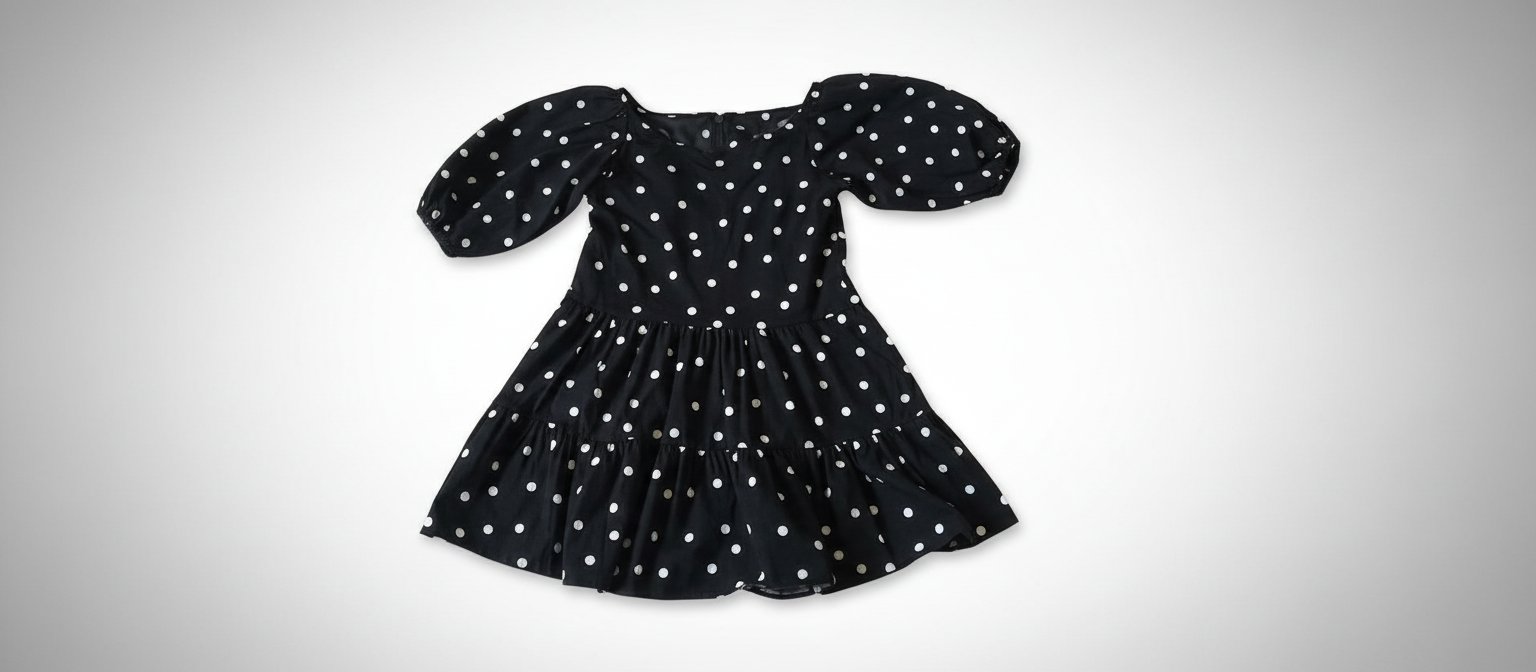 Robe robe noir pontaille blanc de marque new look