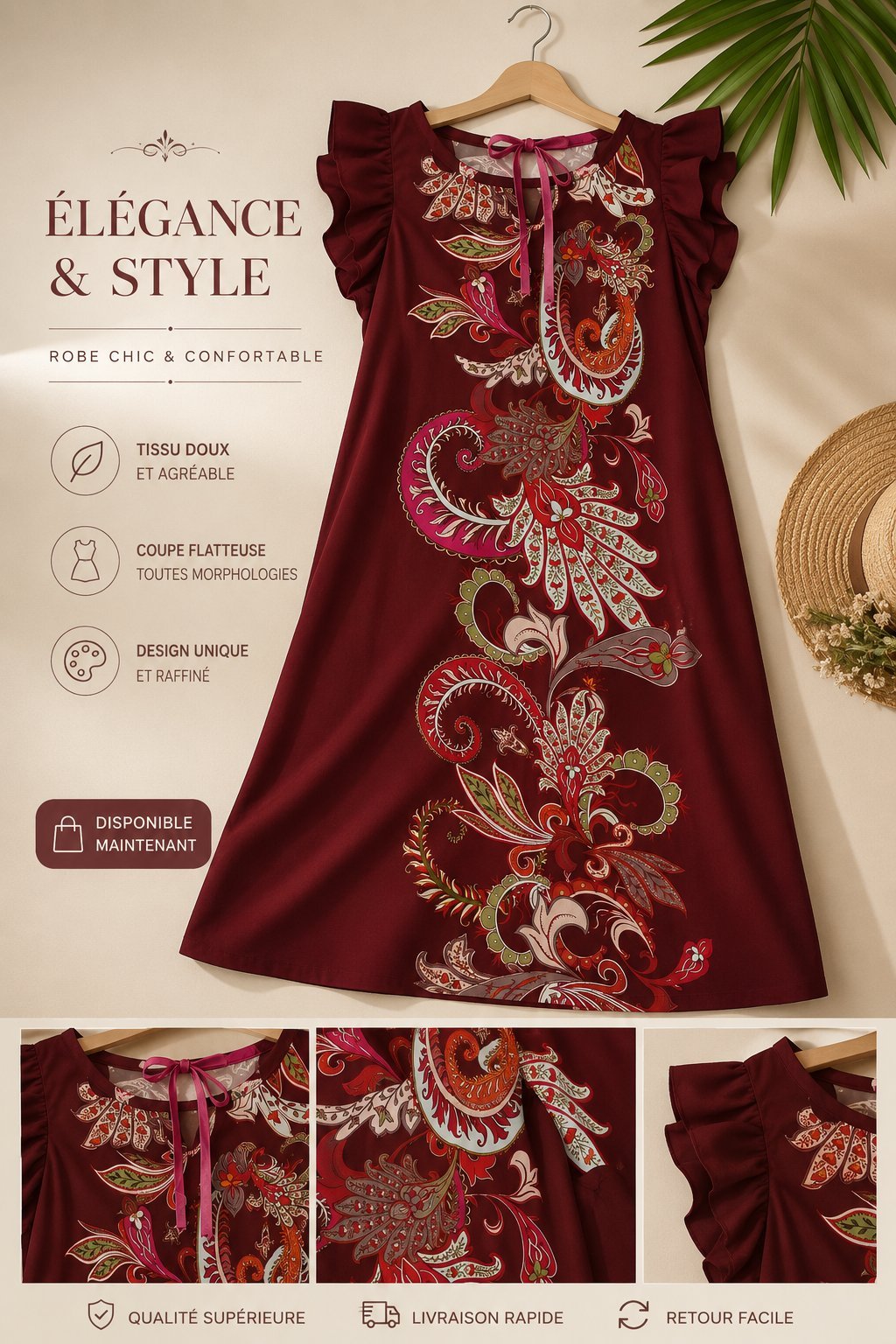 Robe élégante d'été 