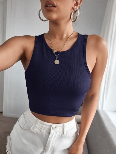 Crop Top Bleu 