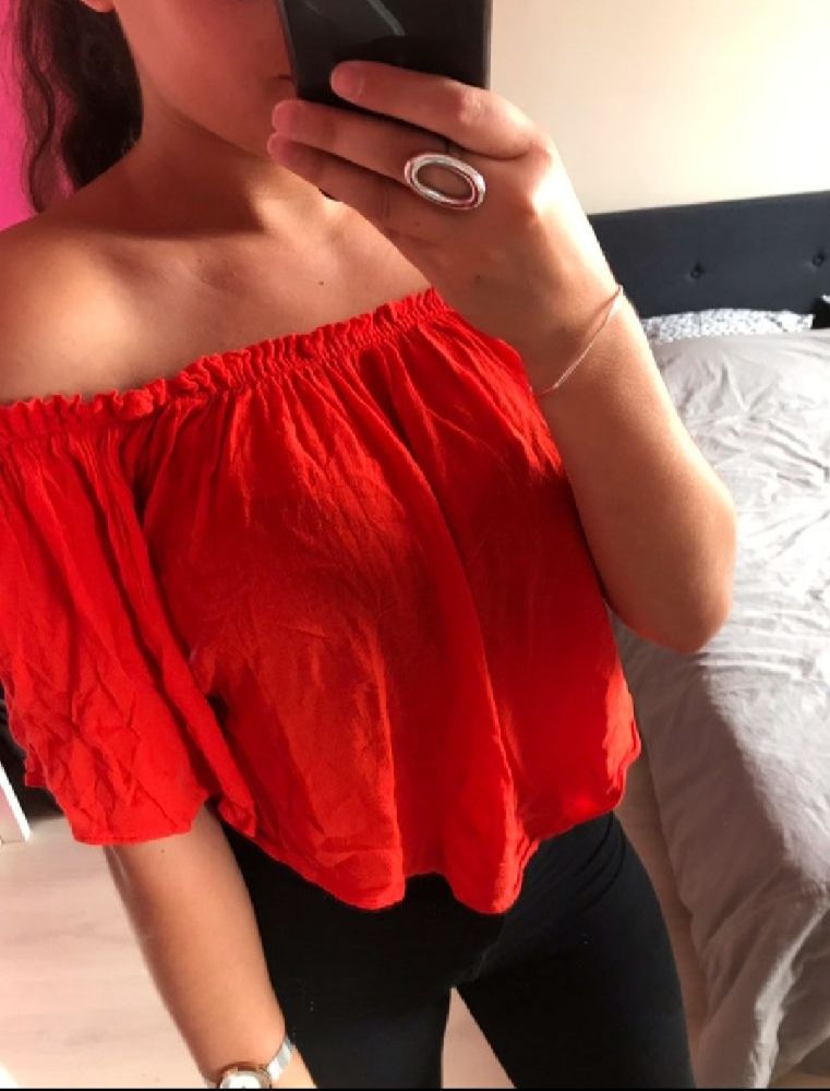 Top rouge brique 