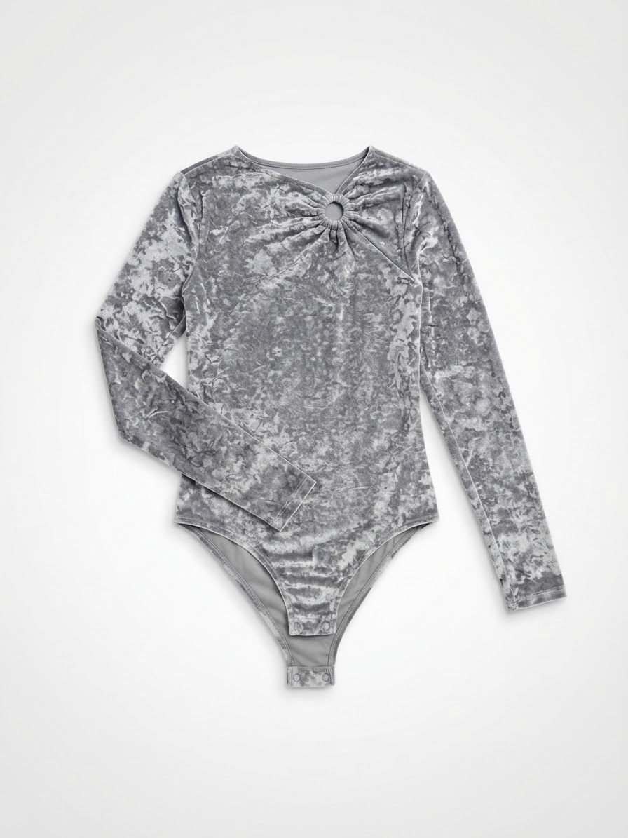🩶 Body velours gris - Chic & Tendance ✨ 