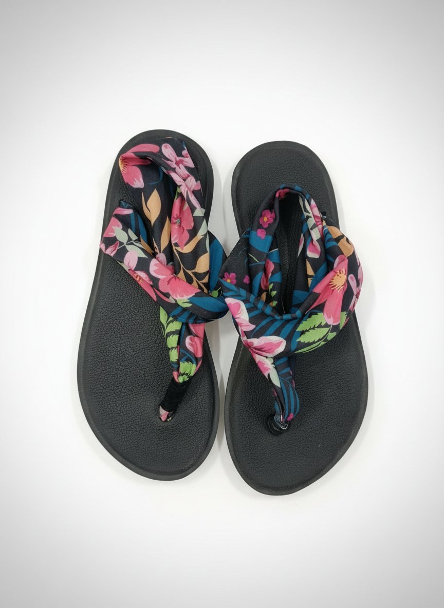 Sandales Yoga Sling à Motif Floral Tropical
