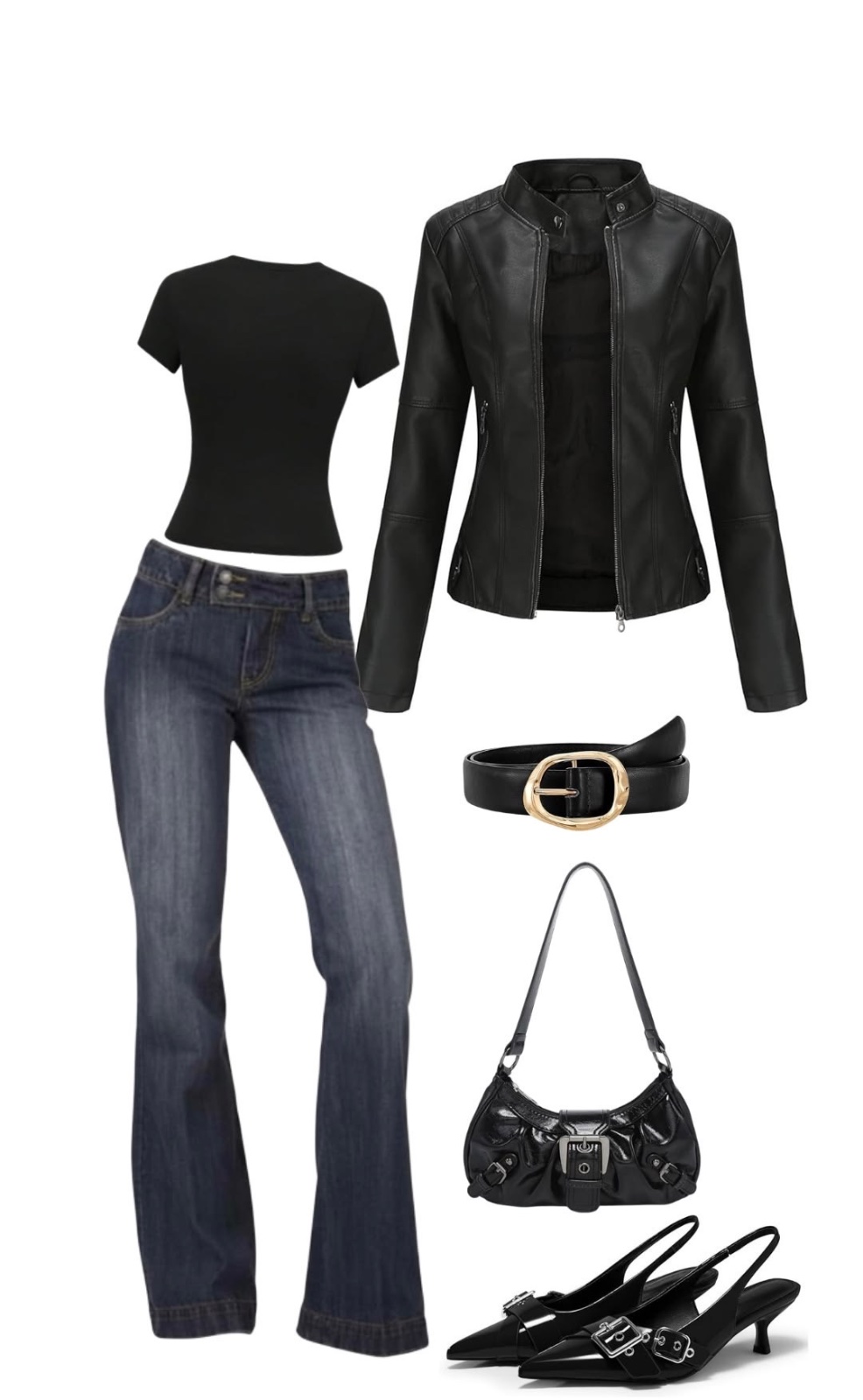 Black TERRANOVA leather jacket 🥰🖤