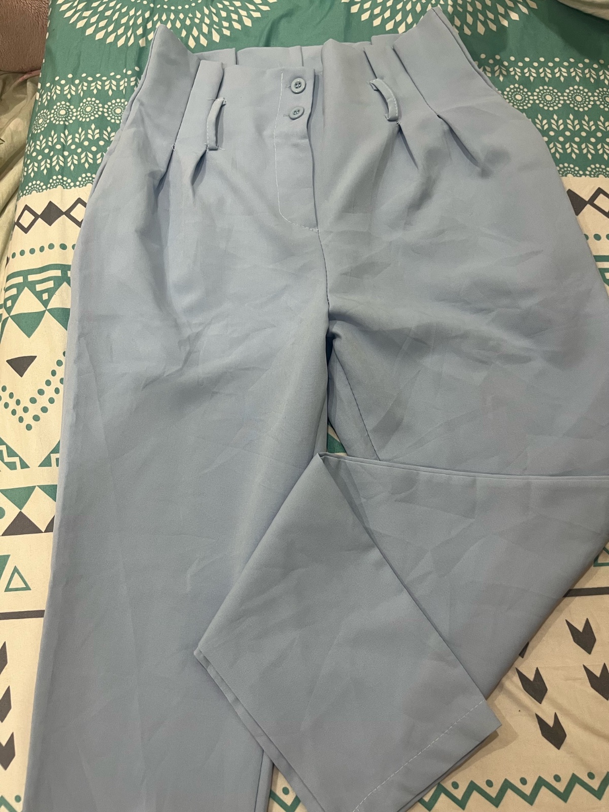 Pantalon style zara bleu ciel 