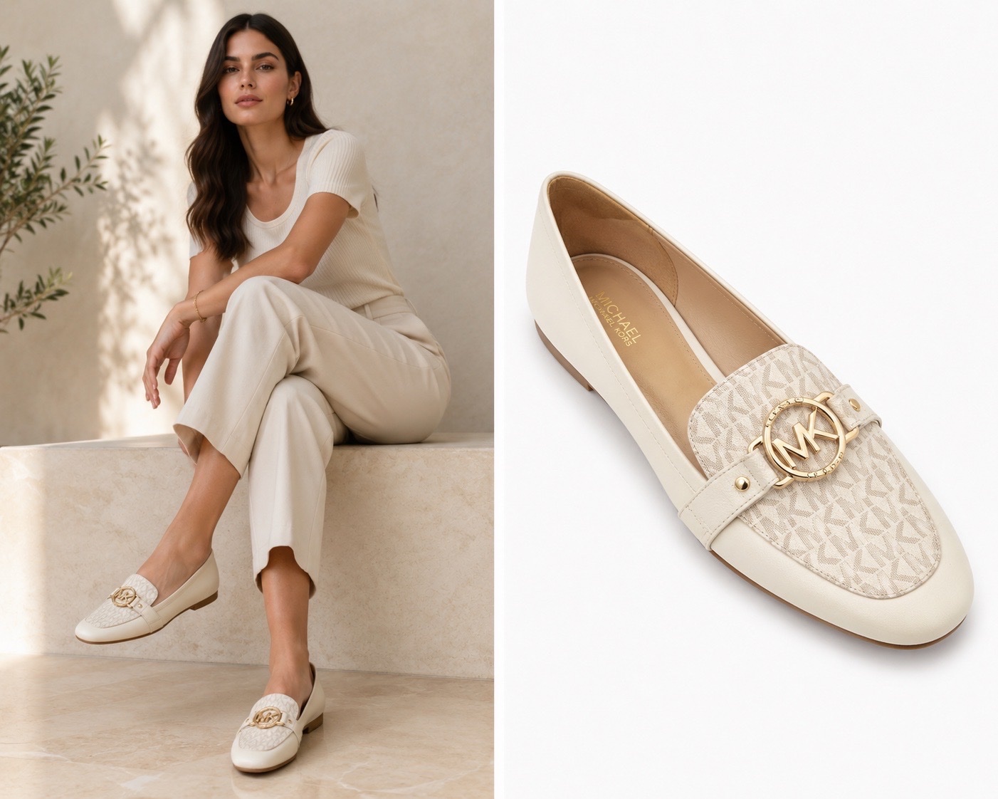 Ballerine authentique michael kors porte deux fois
