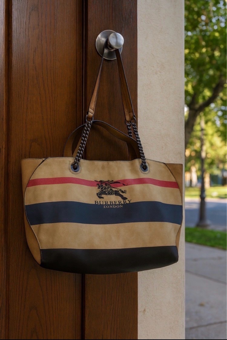 Sac Burberry grand format double face