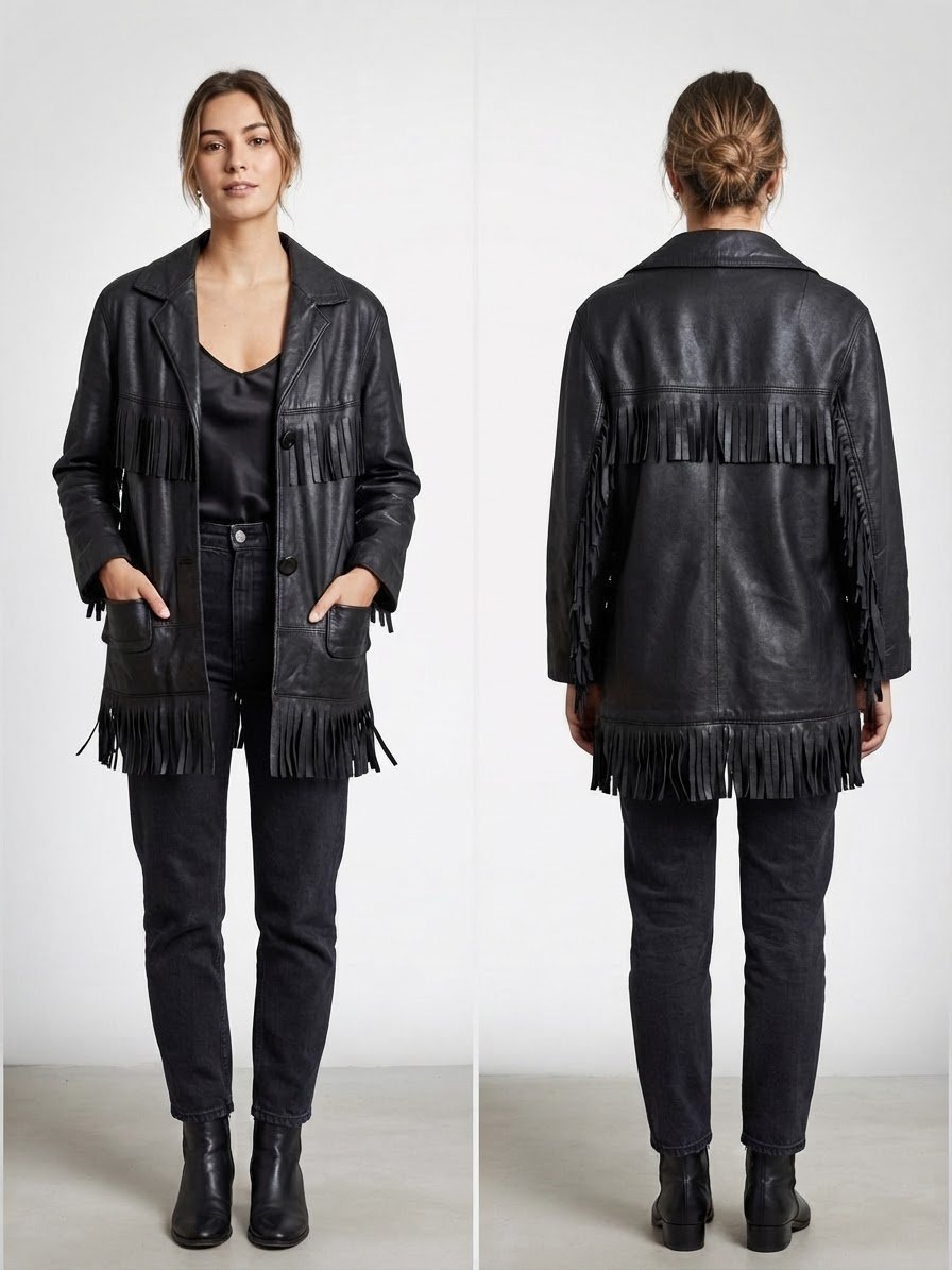 Veste en cuir véritable 