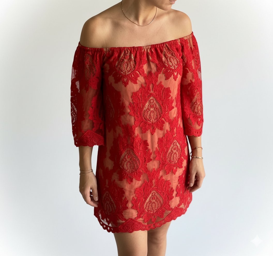 Robe en guipure 