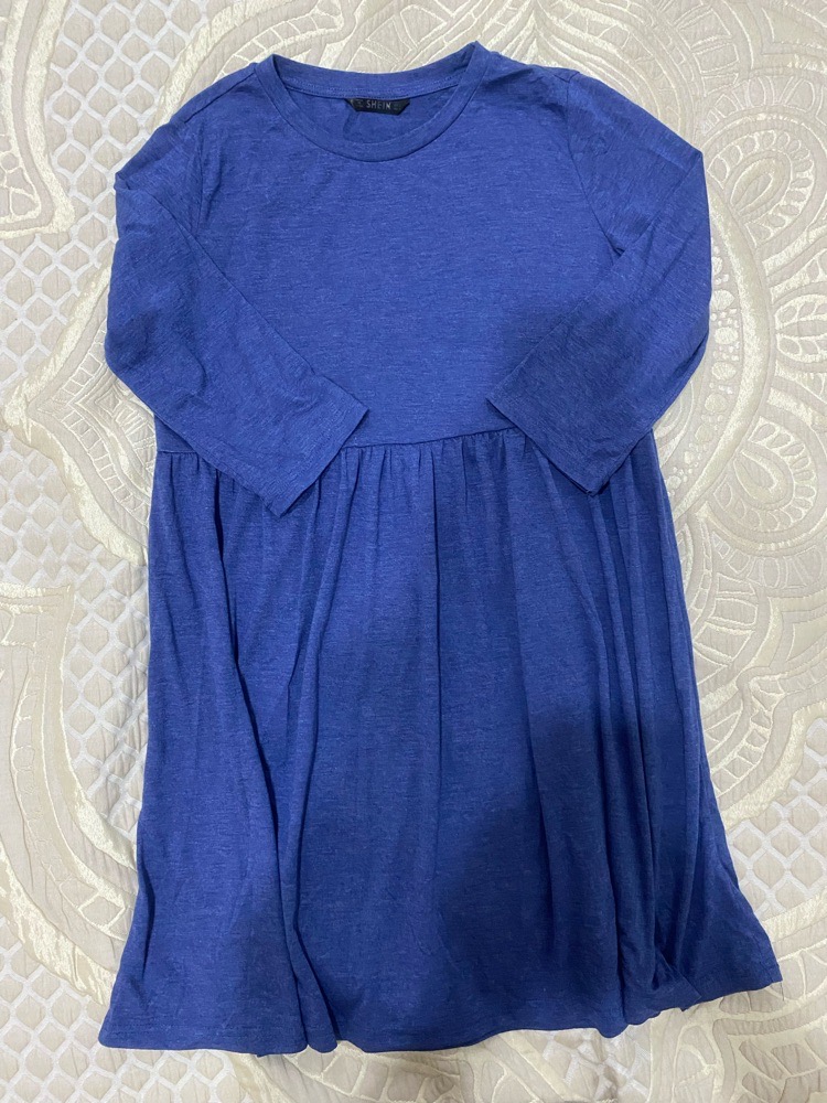 Robe Shein Taille 36 Rose à Motif Floral - Manches 3/4, Décontractée Ou Soirée