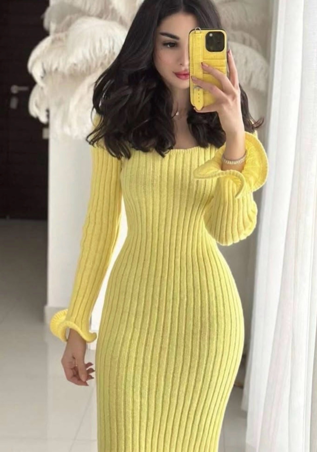 Robe jaune shein 