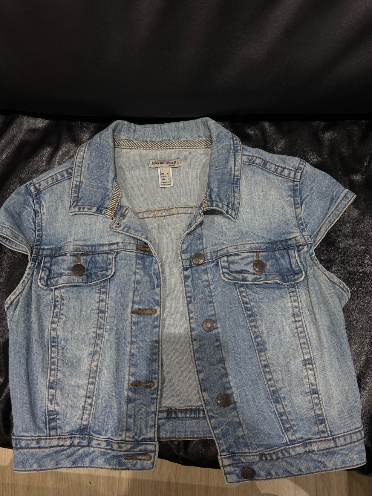 Denim-Gilet sans manches