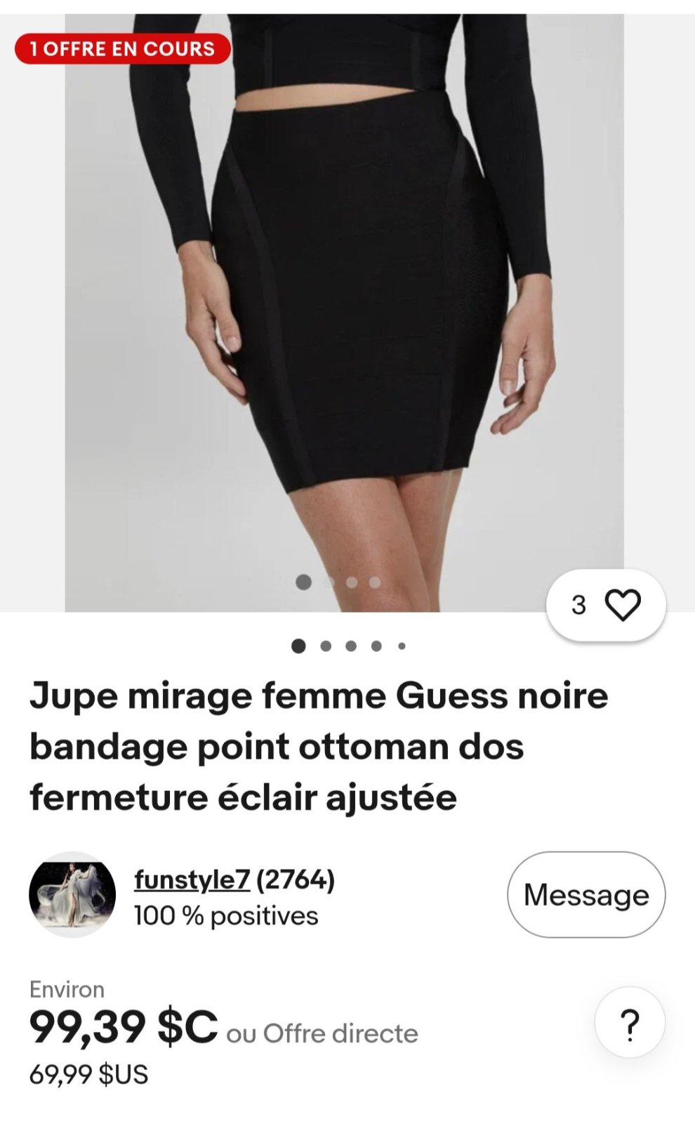 Jupe bandage Guess Mirage noire 🖤✨️