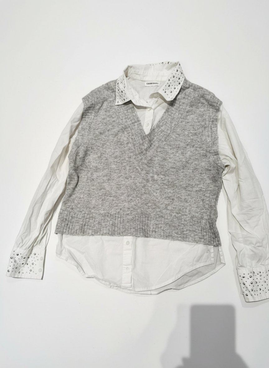 Pull chemise très tendence🩶✨️