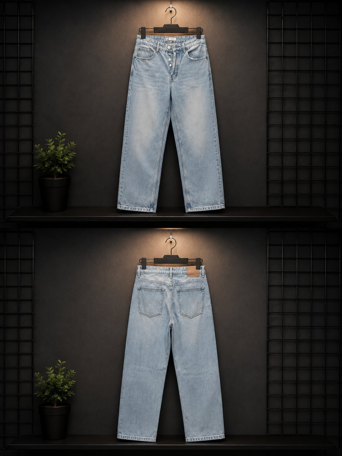 Jean ZARA bleu clair, coupe droite, effet délavé. Taille EUR 42 / USA 32 / MEX 32. Très bon état.